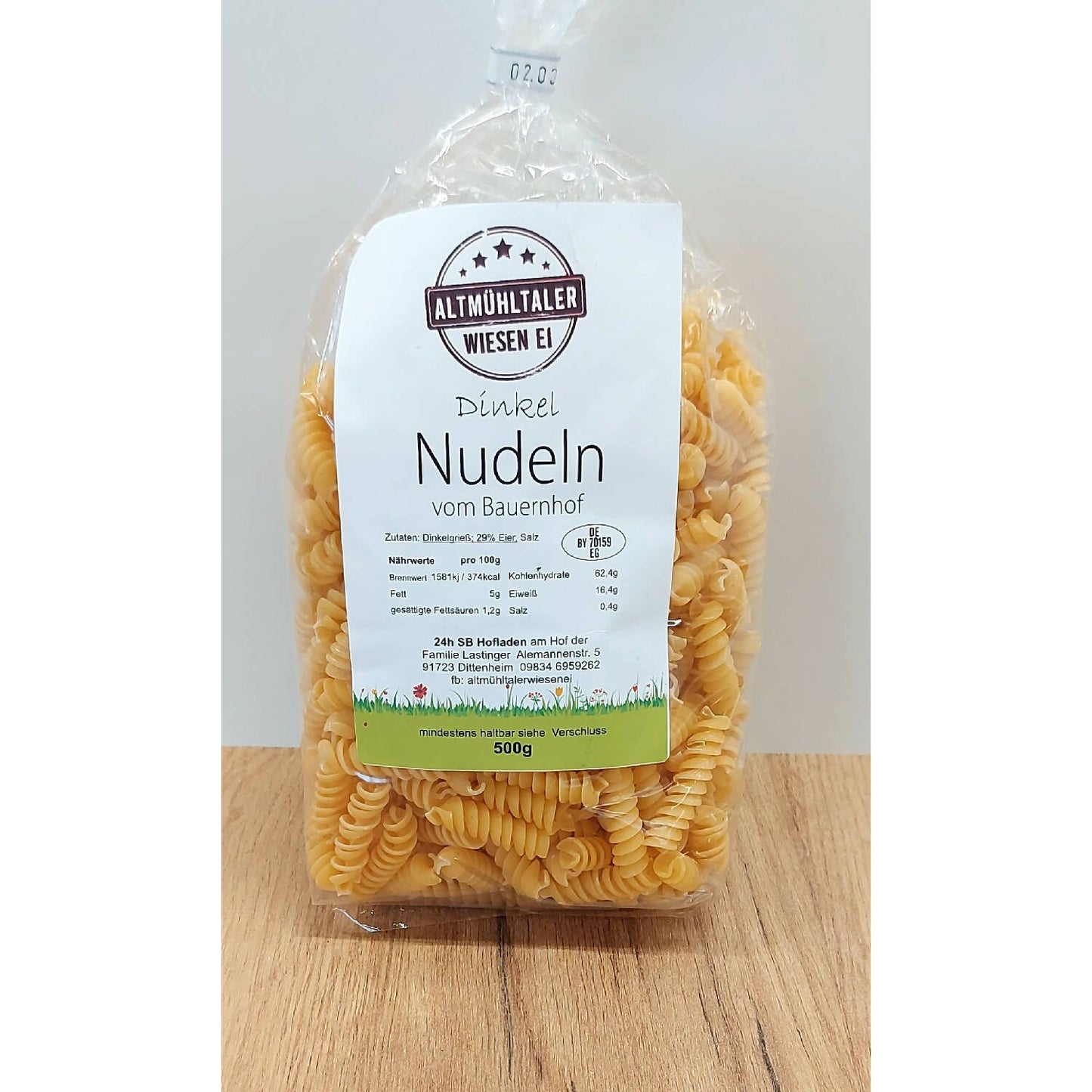 Dinkelnudeln Typ Fusilli/Spirelli 500g