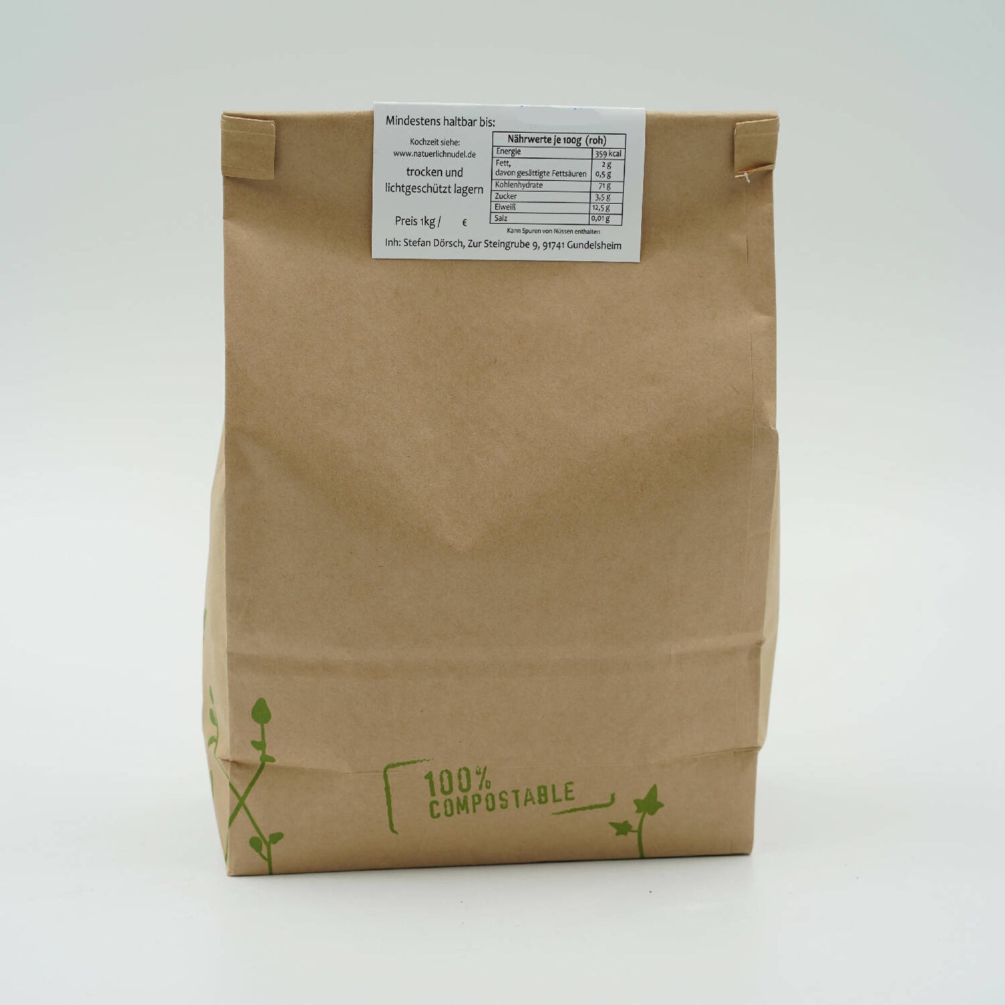 Hartweizen Spiral 500g - vegan, plastikfrei