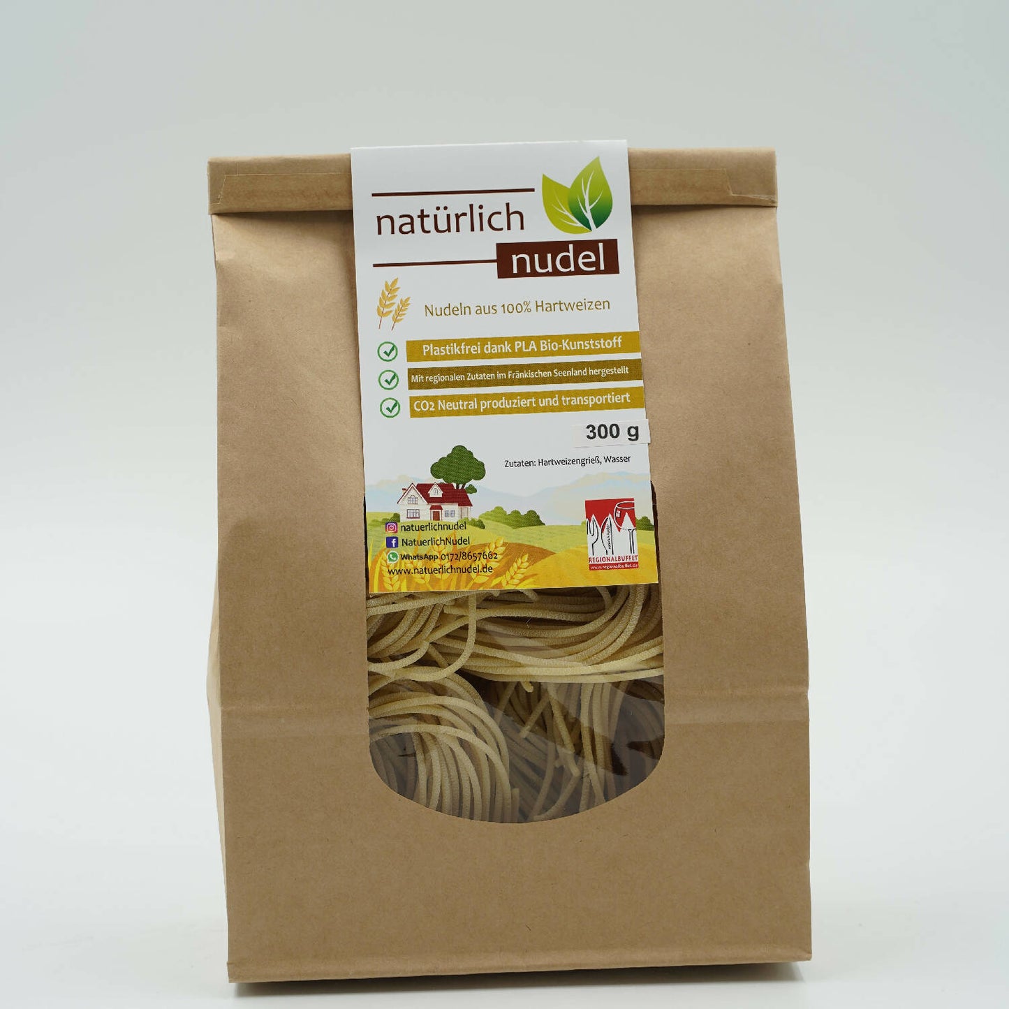 Hartweizen Spaghetti 300g - vegan, plastikfrei