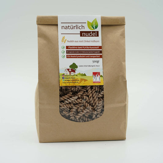Dinkel-Vollkorn Spiral 500g - vegan, plastikfrei
